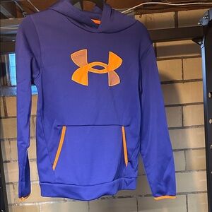 Under Armour Violet Hoodie with Orange Emblem